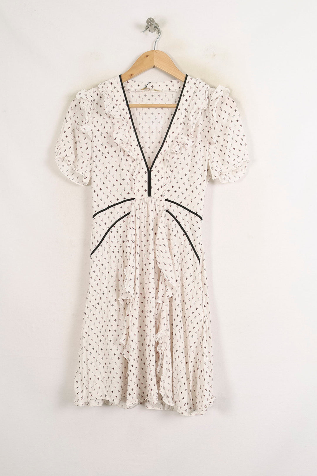 Robe Midi Blanche et Noire - Taille S/36 de la marque Maje | PARAD75376 - Vendu par Paradigme - Image 2