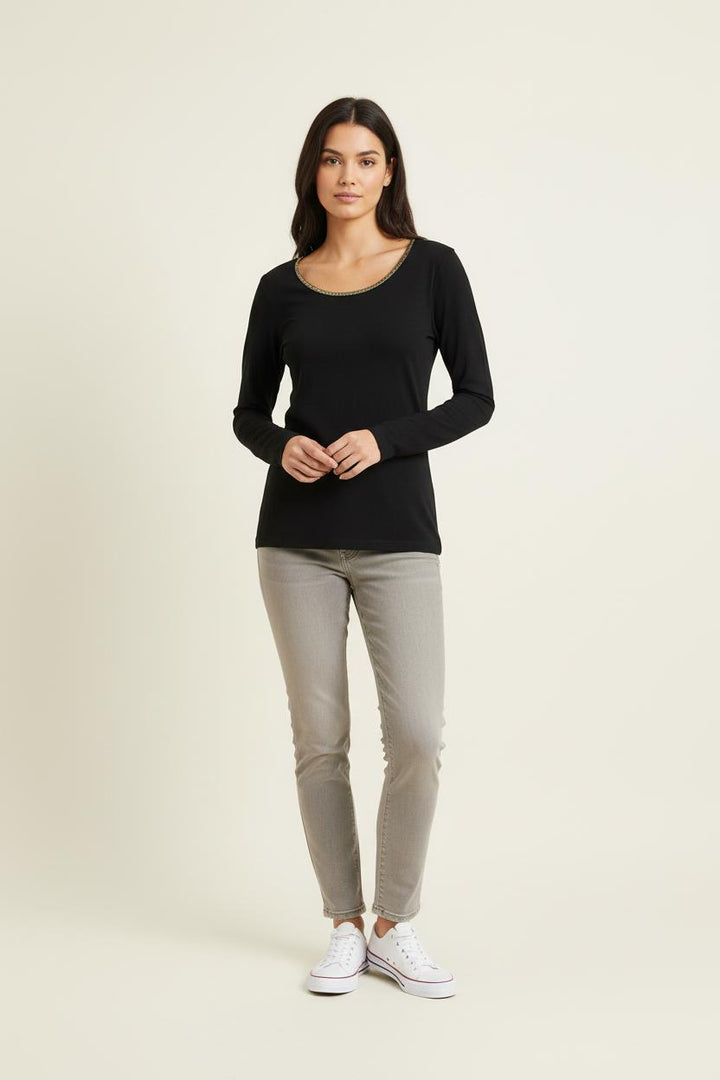 T-shirt Manches Longues Noir - Taille S/36 de la marque Des petits hauts | PARAD75379 - Vendu par Paradigme - Image 1