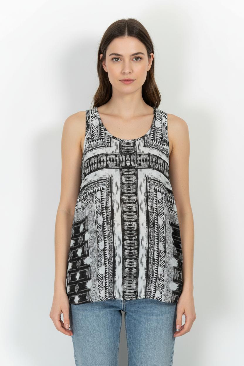 Débardeur Noir et Blanc - Taille L/40 de la marque IKKS | PARAD75384 - Vendu par Paradigme - Image 1