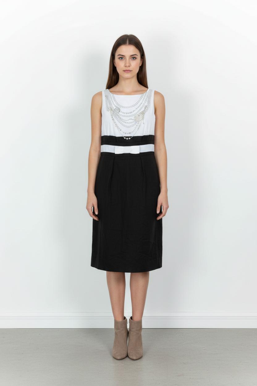 Robe Sans Manches Noir et Blanc - Taille L/40 de la marque Derhy | PARAD75388 - Vendu par Paradigme - Image 1