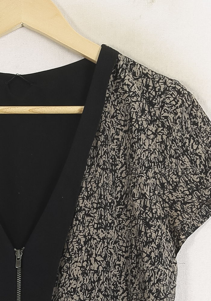 Robe Midi Noire et Blanche - Taille M/38 de la marque IKKS | PARAD75392 - Vendu par Paradigme - Image 3