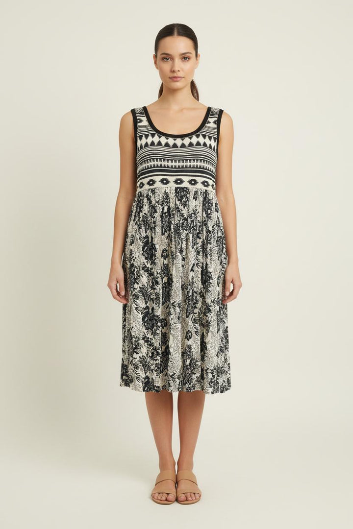Robe Midi Noire et Blanche - Taille S/36 de la marque Derhy | PARAD75395 - Vendu par Paradigme - Image 1