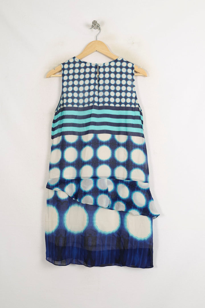 Robe Midi Bleue et Blanche - Taille M/38 de la marque Derhy | PARAD75397 - Vendu par Paradigme - Image 4
