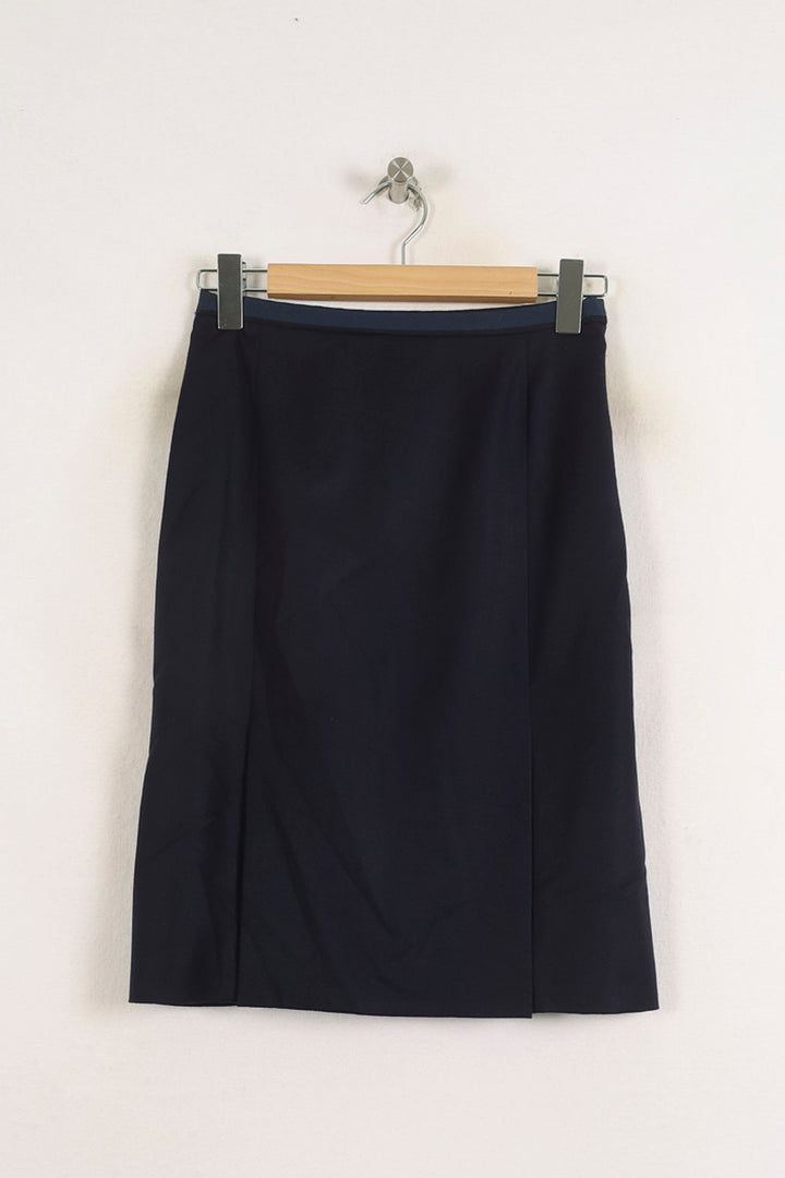 Jupe Midi Bleue - Taille S/36 de la marque Ines de la Fressange Paris | PARAD75504 - Vendu par Paradigme - Image 2