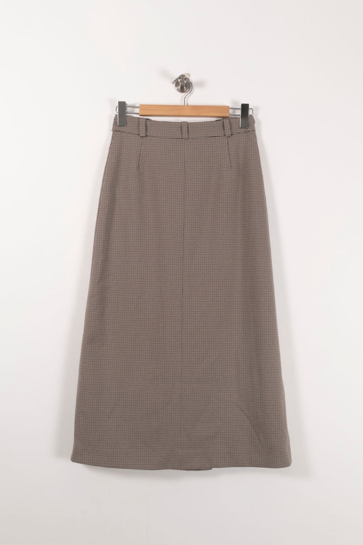 Jupe Longue Marron - Taille S/36 de la marque Ines de la Fressange Paris | PARAD75507 - Vendu par Paradigme - Image 4