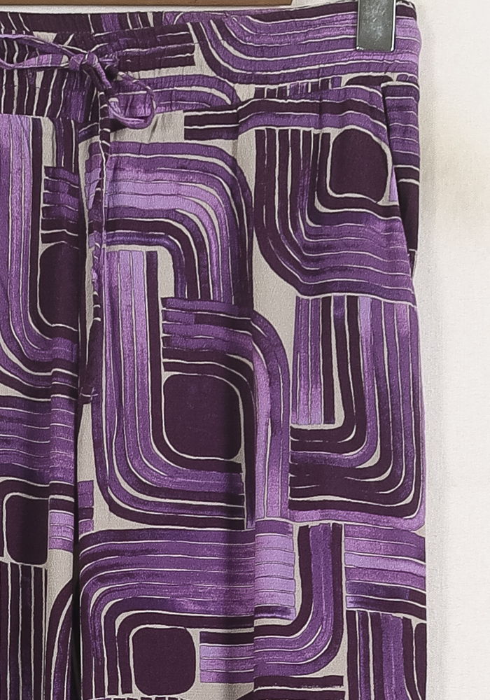 Pantalon Violet et Noir - Taille XL/42 de la marque La Fée Maraboutée | PARAD75508 - Vendu par Paradigme - Image 3