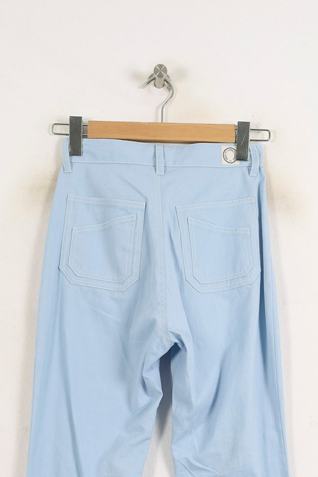 Pantalon Droit Bleu Clair - Taille S/36 de la marque Ines de la Fressange Paris | PARAD75513 - Vendu par Paradigme - Image 4