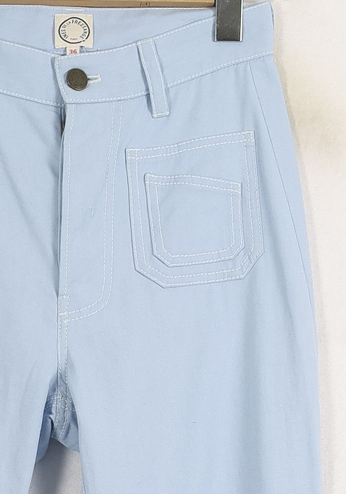 Pantalon Droit Bleu Clair - Taille S/36 de la marque Ines de la Fressange Paris | PARAD75513 - Vendu par Paradigme - Image 3