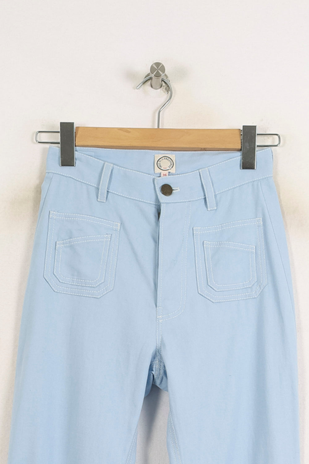 Pantalon Droit Bleu Clair - Taille S/36 de la marque Ines de la Fressange Paris | PARAD75513 - Vendu par Paradigme - Image 2