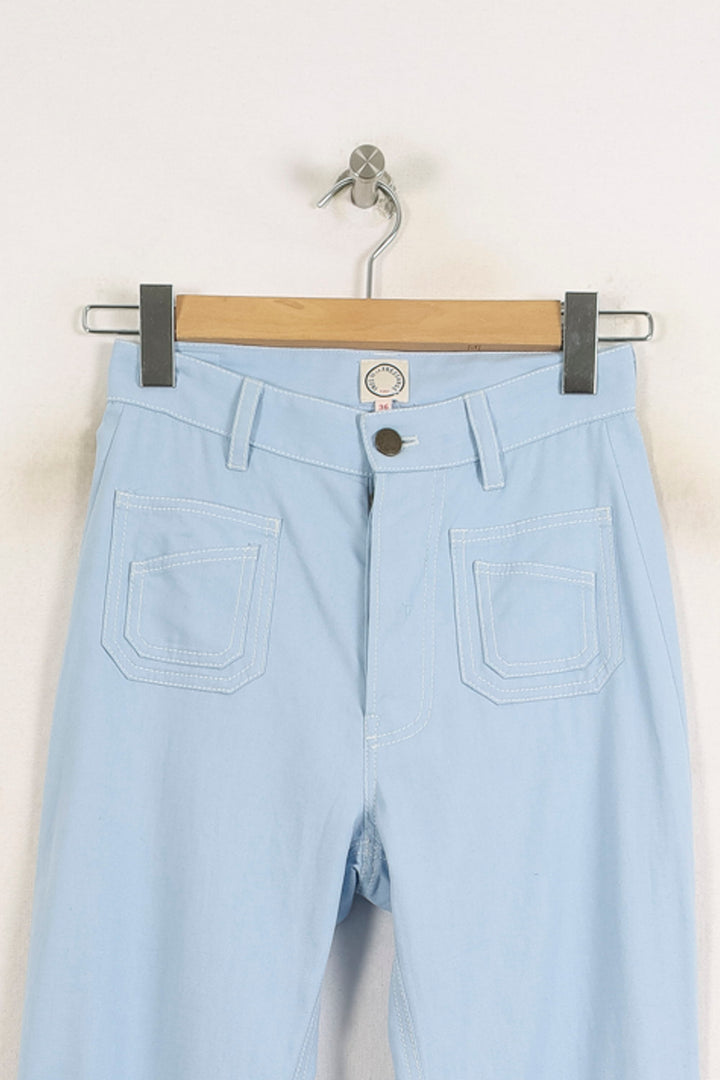 Pantalon Droit Bleu Clair - Taille S/36 de la marque Ines de la Fressange Paris | PARAD75513 - Vendu par Paradigme - Image 2