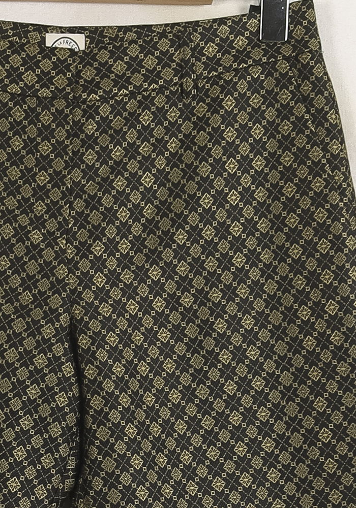 Pantalon Imprimé Vert et Noir - Taille S/36 de la marque Ines de la Fressange Paris | PARAD75514 - Vendu par Paradigme - Image 3