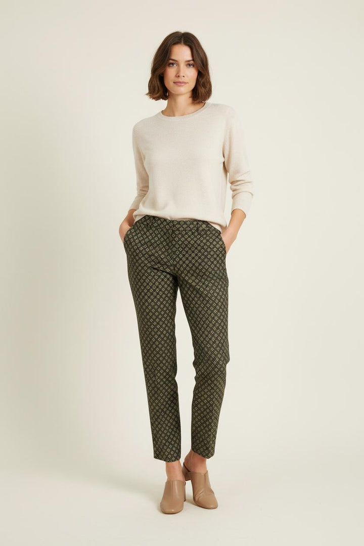 Pantalon Imprimé Vert et Noir - Taille S/36 de la marque Ines de la Fressange Paris | PARAD75514 - Vendu par Paradigme - Image 1