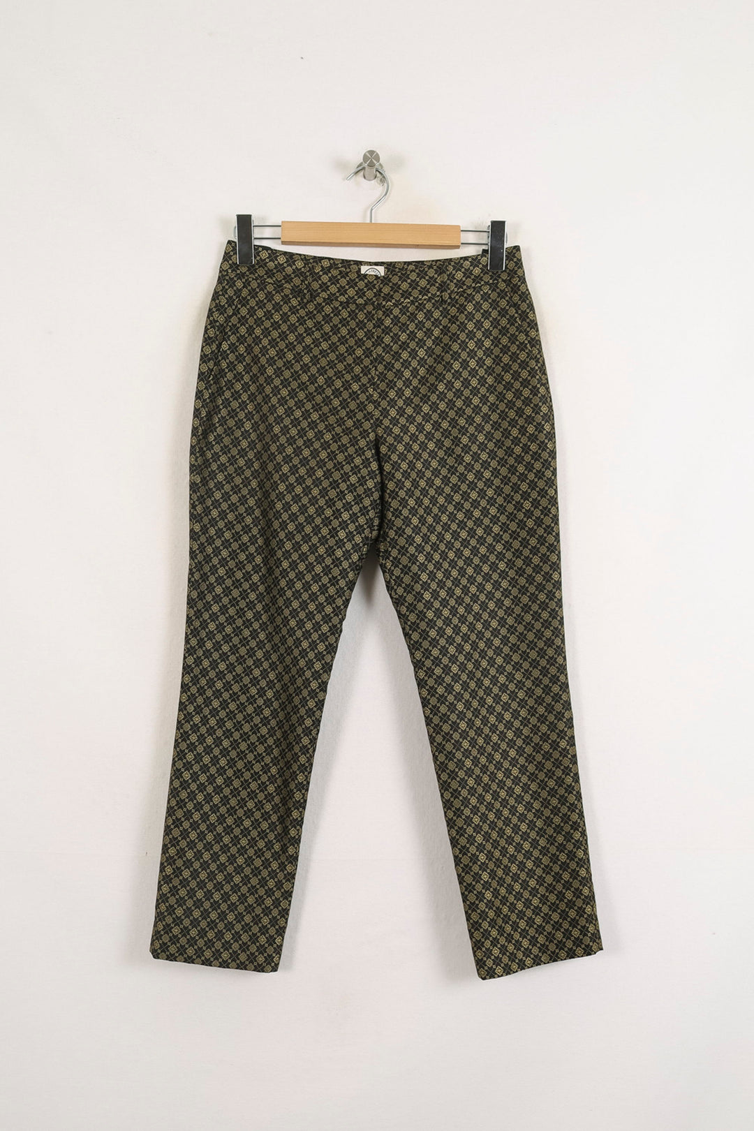 Pantalon Imprimé Vert et Noir - Taille S/36 de la marque Ines de la Fressange Paris | PARAD75514 - Vendu par Paradigme - Image 2