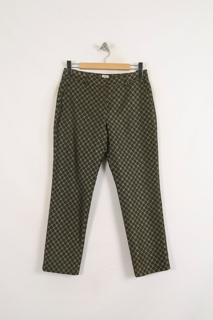 Pantalon Imprimé Vert et Noir - Taille S/36 de la marque Ines de la Fressange Paris | PARAD75514 - Vendu par Paradigme - Image 2