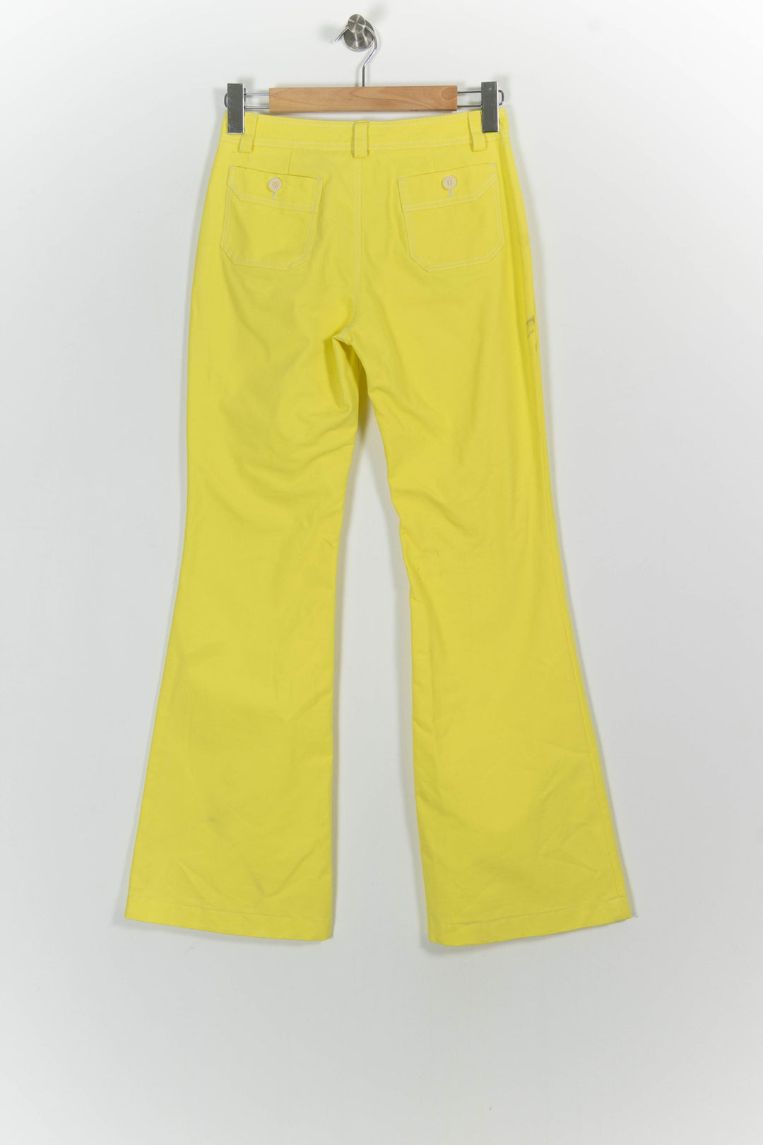 Pantalon Évasé Jaune - Taille S/36 de la marque Ines de la Fressange Paris | PARAD75515 - Vendu par Paradigme - Image 4