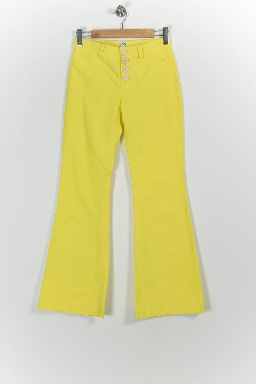 Pantalon Évasé Jaune - Taille S/36 de la marque Ines de la Fressange Paris | PARAD75515 - Vendu par Paradigme - Image 2