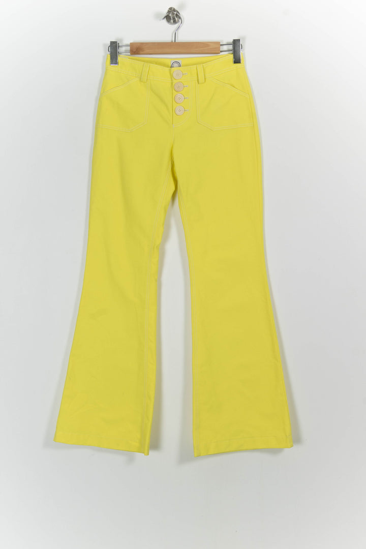 Pantalon Évasé Jaune - Taille S/36 de la marque Ines de la Fressange Paris | PARAD75515 - Vendu par Paradigme - Image 2
