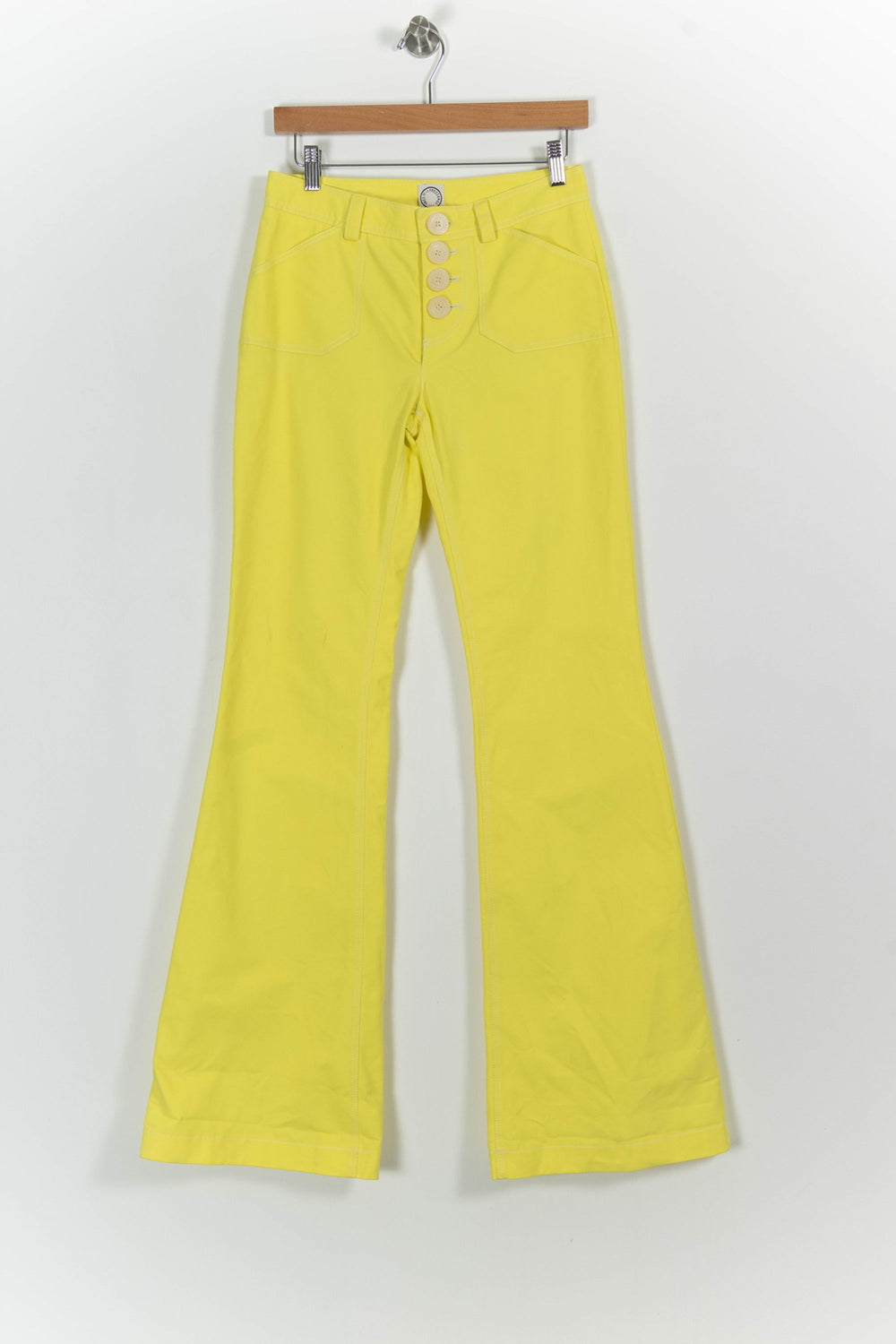 Pantalon Évasé Jaune - Taille S/36 de la marque Ines de la Fressange Paris | PARAD75518 - Vendu par Paradigme - Image 2