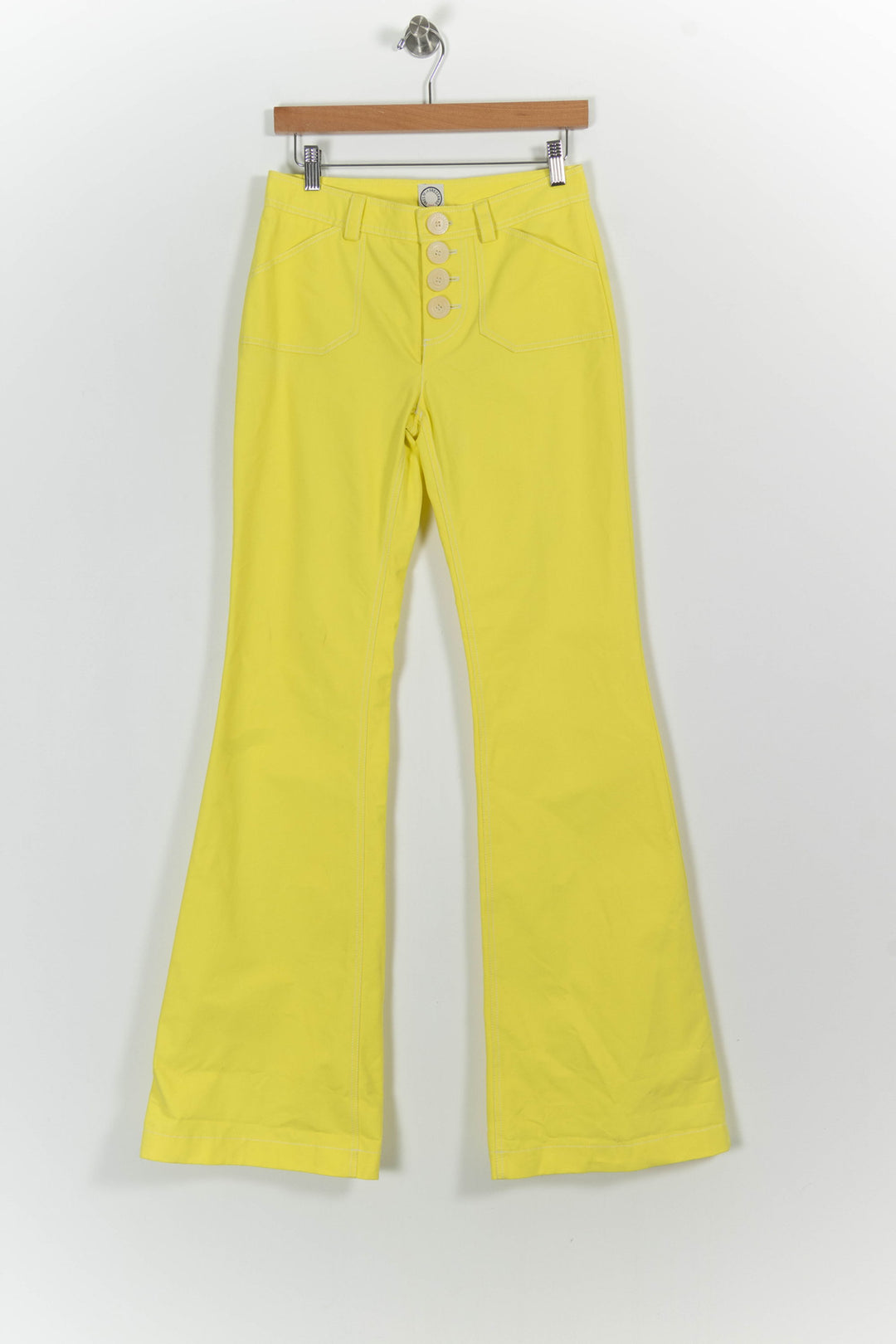 Pantalon Évasé Jaune - Taille S/36 de la marque Ines de la Fressange Paris | PARAD75518 - Vendu par Paradigme - Image 2