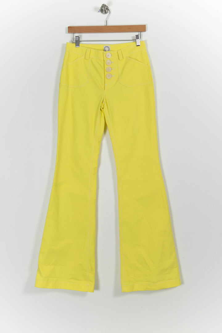 Pantalon Évasé Jaune - Taille S/36 de la marque Ines de la Fressange Paris | PARAD75518 - Vendu par Paradigme - Image 2