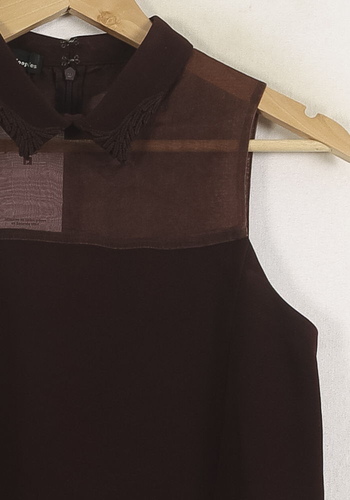 Robe Sans Manches Bordeaux - Taille S/36 de la marque The Kooples | PARAD75519 - Vendu par Paradigme - Image 3