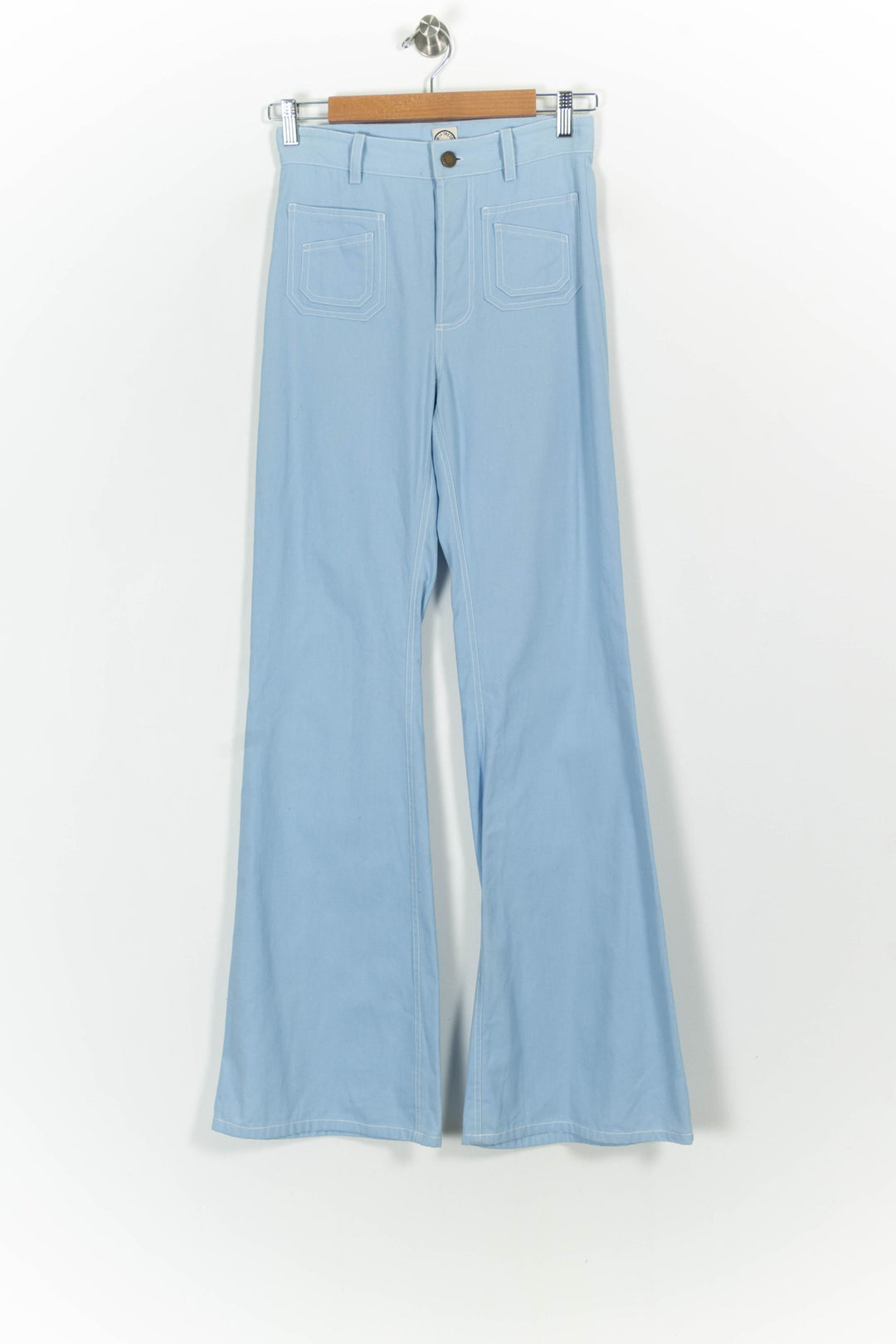 Pantalon Évasé Bleu Clair - Taille S/36 de la marque Ines de la Fressange Paris | PARAD75523 - Vendu par Paradigme - Image 2