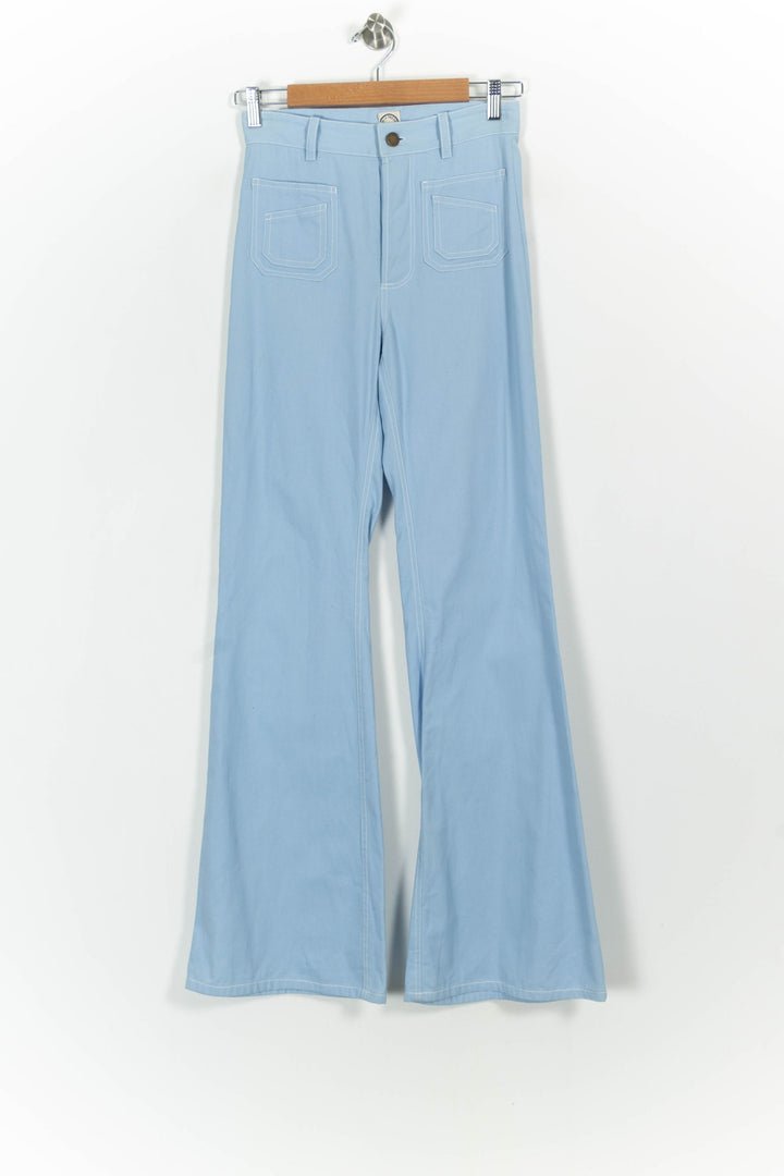 Pantalon Évasé Bleu Clair - Taille S/36 de la marque Ines de la Fressange Paris | PARAD75523 - Vendu par Paradigme - Image 2