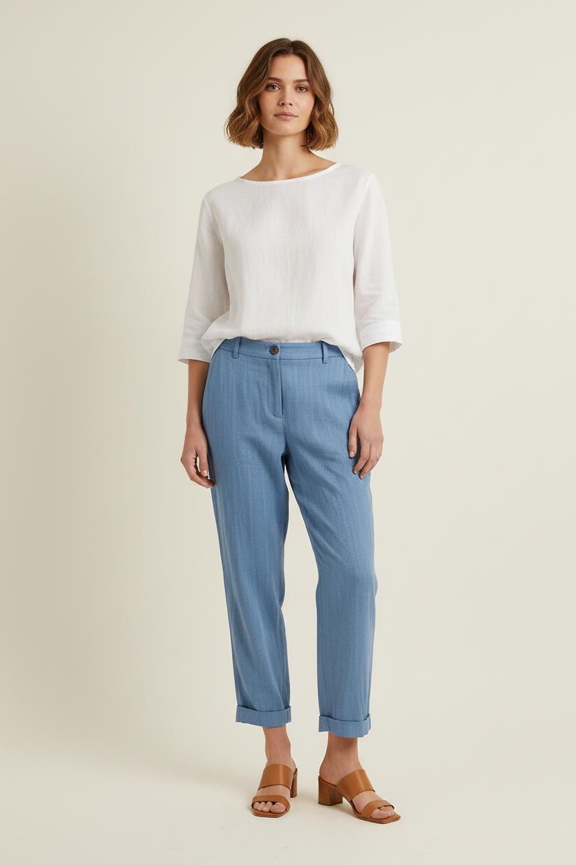 Pantalon Ville Bleu - Taille S/36 de la marque Ines de la Fressange Paris | PARAD75525 - Vendu par Paradigme - Image 1