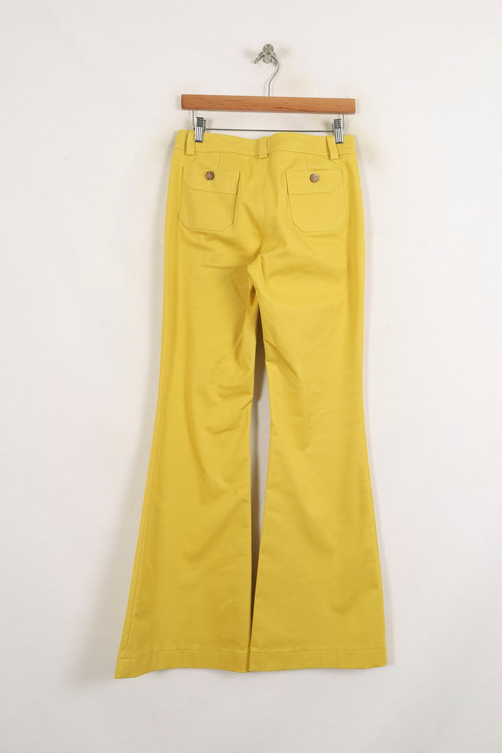 Pantalon Évasé Jaune - Taille S/36 de la marque Ines de la Fressange Paris | PARAD75529 - Vendu par Paradigme - Image 4