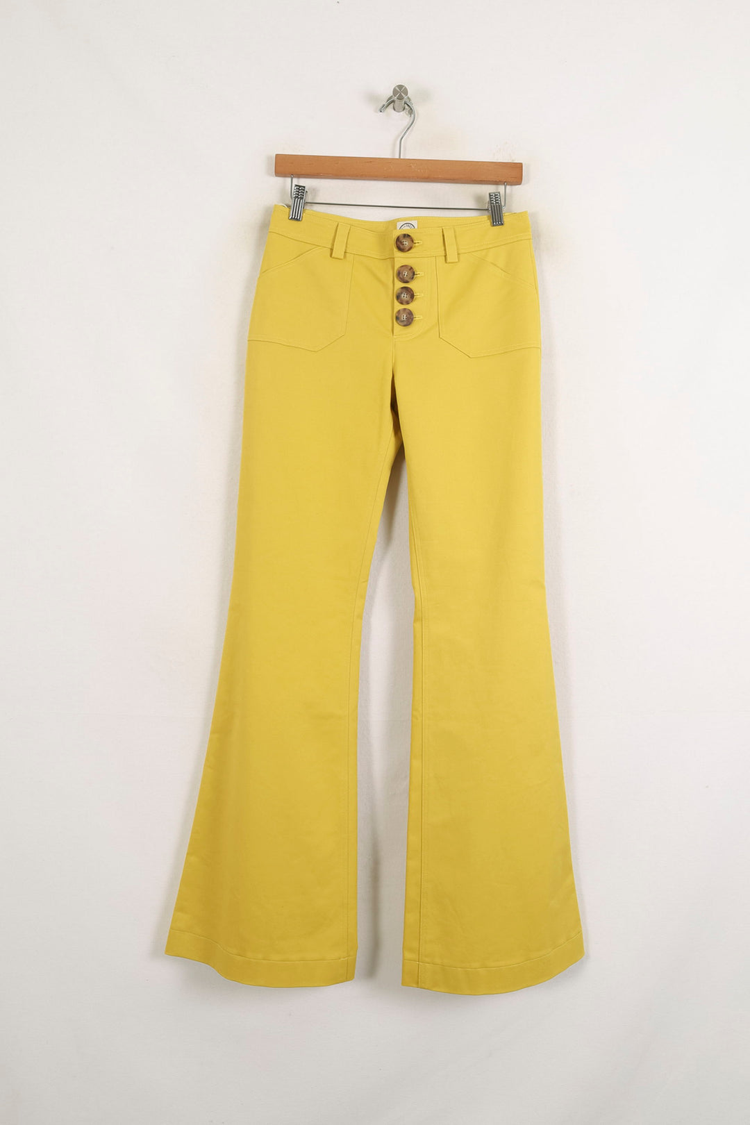 Pantalon Évasé Jaune - Taille S/36 de la marque Ines de la Fressange Paris | PARAD75529 - Vendu par Paradigme - Image 2