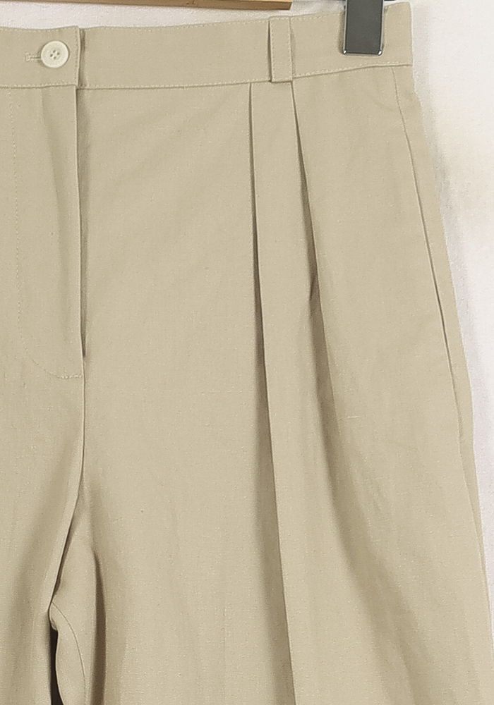 Pantalon Tailleur Beige - Taille S/36 de la marque Ines de la Fressange Paris | PARAD75532 - Vendu par Paradigme - Image 3