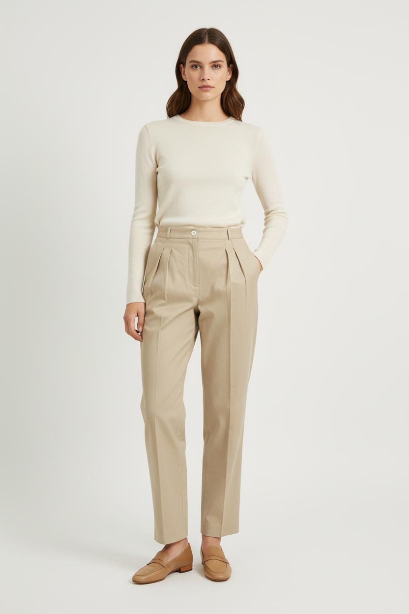 Pantalon Tailleur Beige - Taille S/36 de la marque Ines de la Fressange Paris | PARAD75532 - Vendu par Paradigme - Image 1