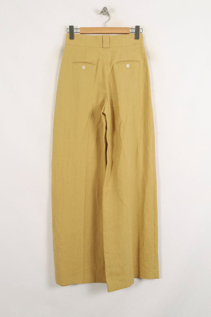 Pantalon Large Beige - Taille S/36 de la marque Ines de la Fressange Paris | PARAD75538 - Vendu par Paradigme - Image 4