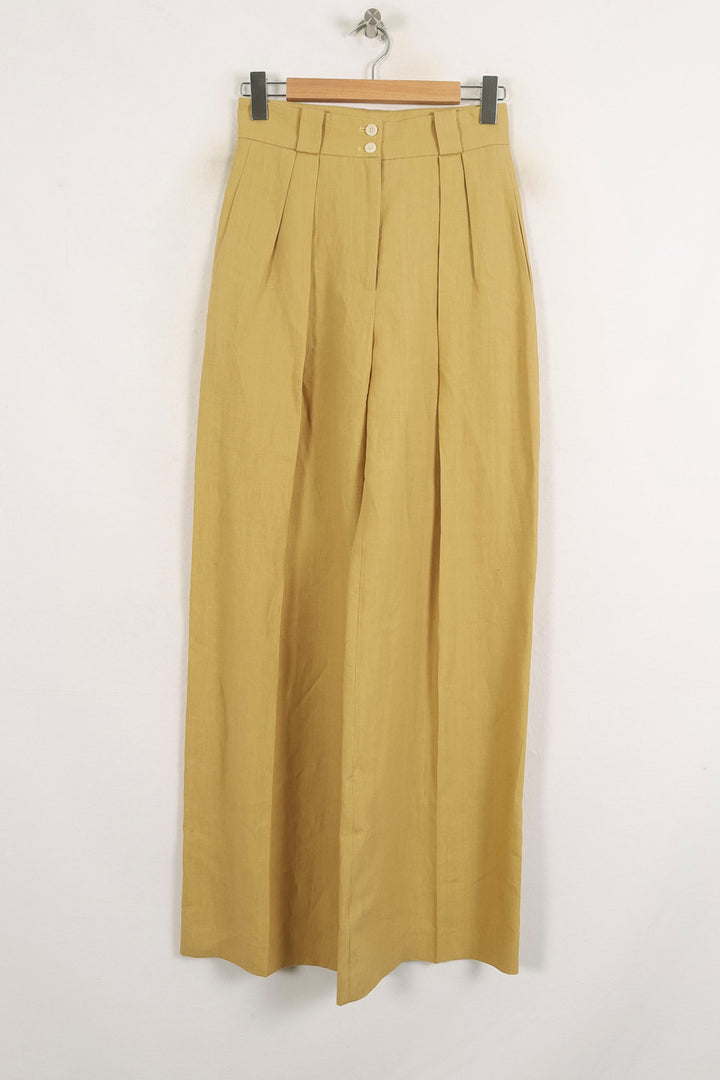 Pantalon Large Beige - Taille S/36 de la marque Ines de la Fressange Paris | PARAD75538 - Vendu par Paradigme - Image 2