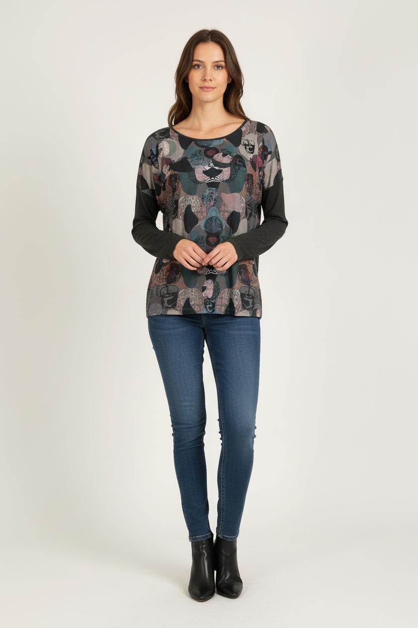 Sweat Multicolore - Taille XL/42 de la marque La Fée Maraboutée | PARAD75544 - Vendu par Paradigme - Image 1