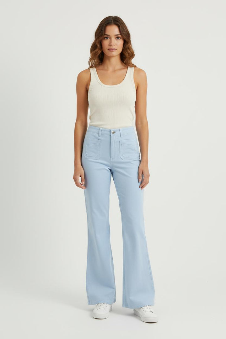 Pantalon Évasé Bleu Clair - Taille S/36 de la marque Ines de la Fressange Paris | PARAD75546 - Vendu par Paradigme - Image 1