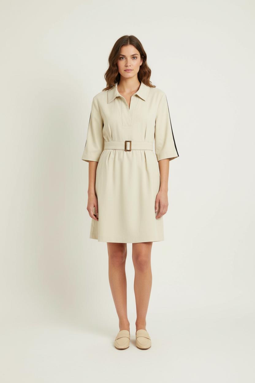 Robe Chemise Beige - Taille M/38 de la marque ba&sh | PARAD75548 - Vendu par Paradigme - Image 1