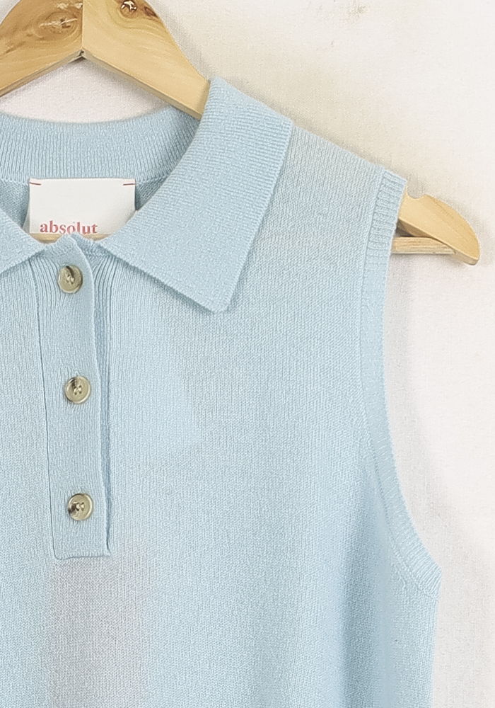 Débardeur Bleu - Taille S/36 de la marque Absolut Cashmere | PARAD75566 - Vendu par Paradigme - Image 3