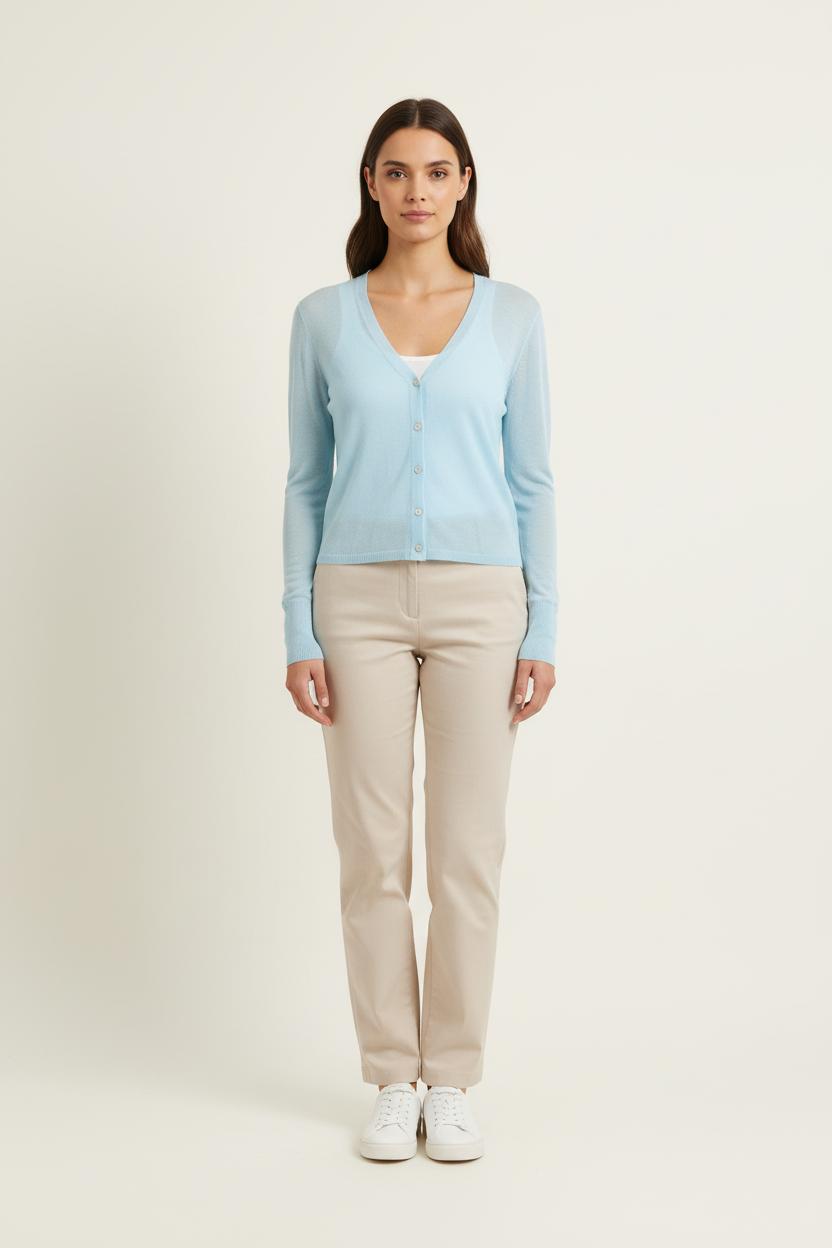 Cardigan Bleu Clair - Taille S/36 de la marque Absolut Cashmere | PARAD75567 - Vendu par Paradigme - Image 1