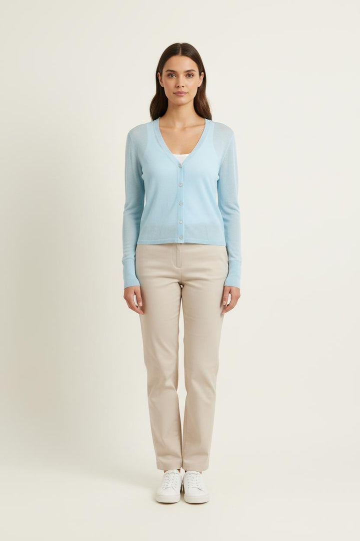 Cardigan Bleu Clair - Taille S/36 de la marque Absolut Cashmere | PARAD75567 - Vendu par Paradigme - Image 1
