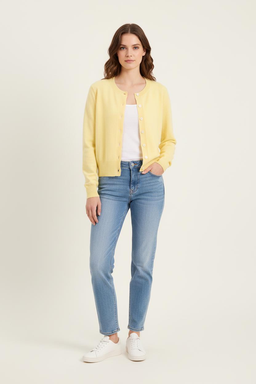 Cardigan Jaune - Taille S/36 de la marque Absolut Cashmere | PARAD75575 - Vendu par Paradigme - Image 1