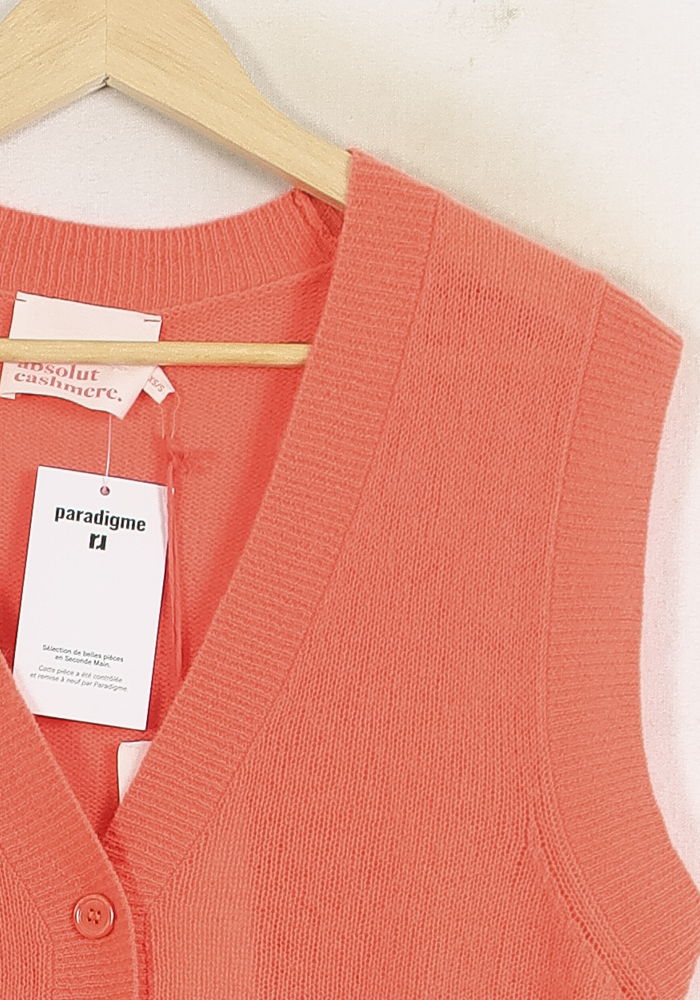 Gilet Orange - Taille S/36 de la marque Absolut Cashmere | PARAD75585 - Vendu par Paradigme - Image 3