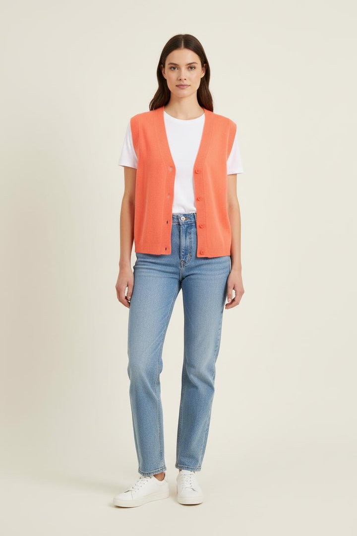 Gilet Orange - Taille S/36 de la marque Absolut Cashmere | PARAD75585 - Vendu par Paradigme - Image 1