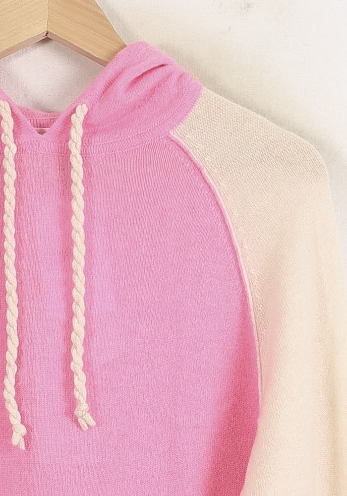 Sweat à Capuche Rose et Beige - Taille S/36 de la marque Absolut Cashmere | PARAD75591 - Vendu par Paradigme - Image 3