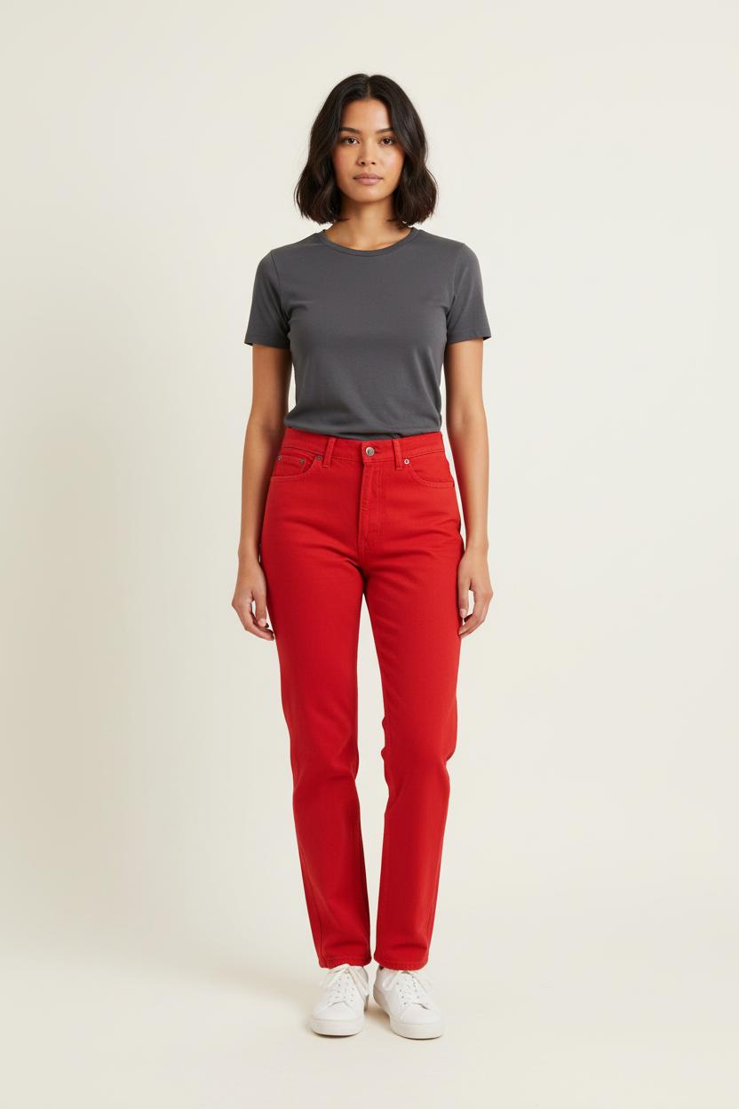 Jean Droit Rouge - Taille L/40 de la marque Levi's | PARAD75598 - Vendu par Paradigme - Image 1