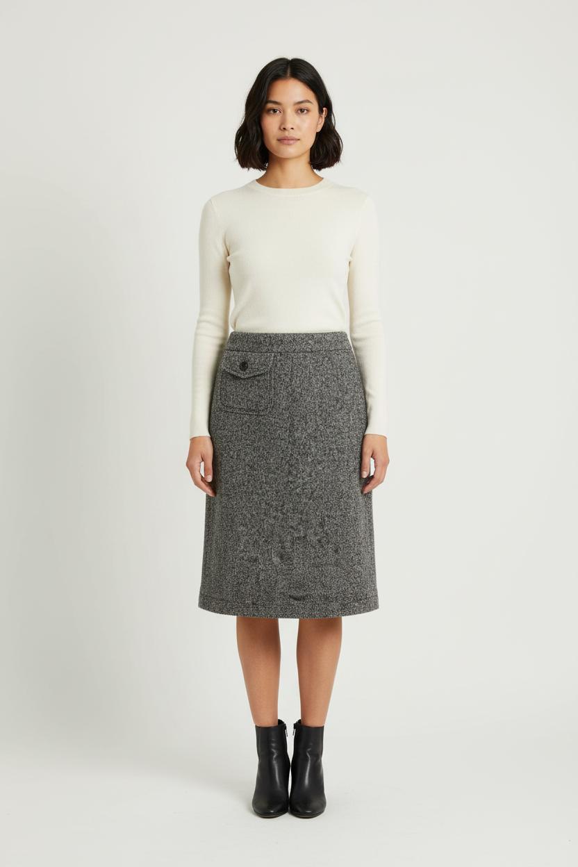Jupe Droite Grise - Taille XL/42 de la marque Gerard Darel | PARAD75599 - Vendu par Paradigme - Image 1
