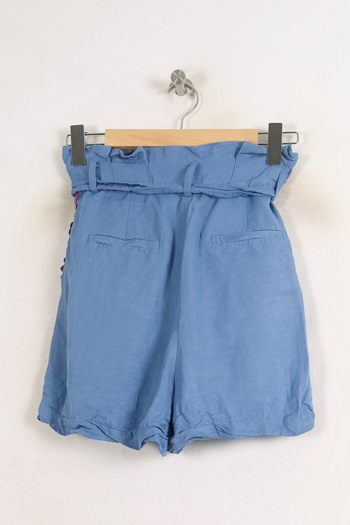 Short Taille Haute Bleu - Taille S/36 de la marque Tara Jarmon | PARAD75604 - Vendu par Paradigme - Image 4
