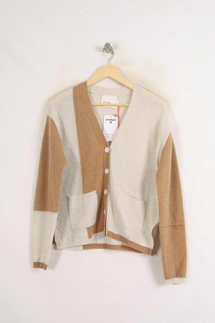 Cardigan Beige et Écru - Taille S/36 de la marque Absolut Cashmere | PARAD75606 - Vendu par Paradigme - Image 2