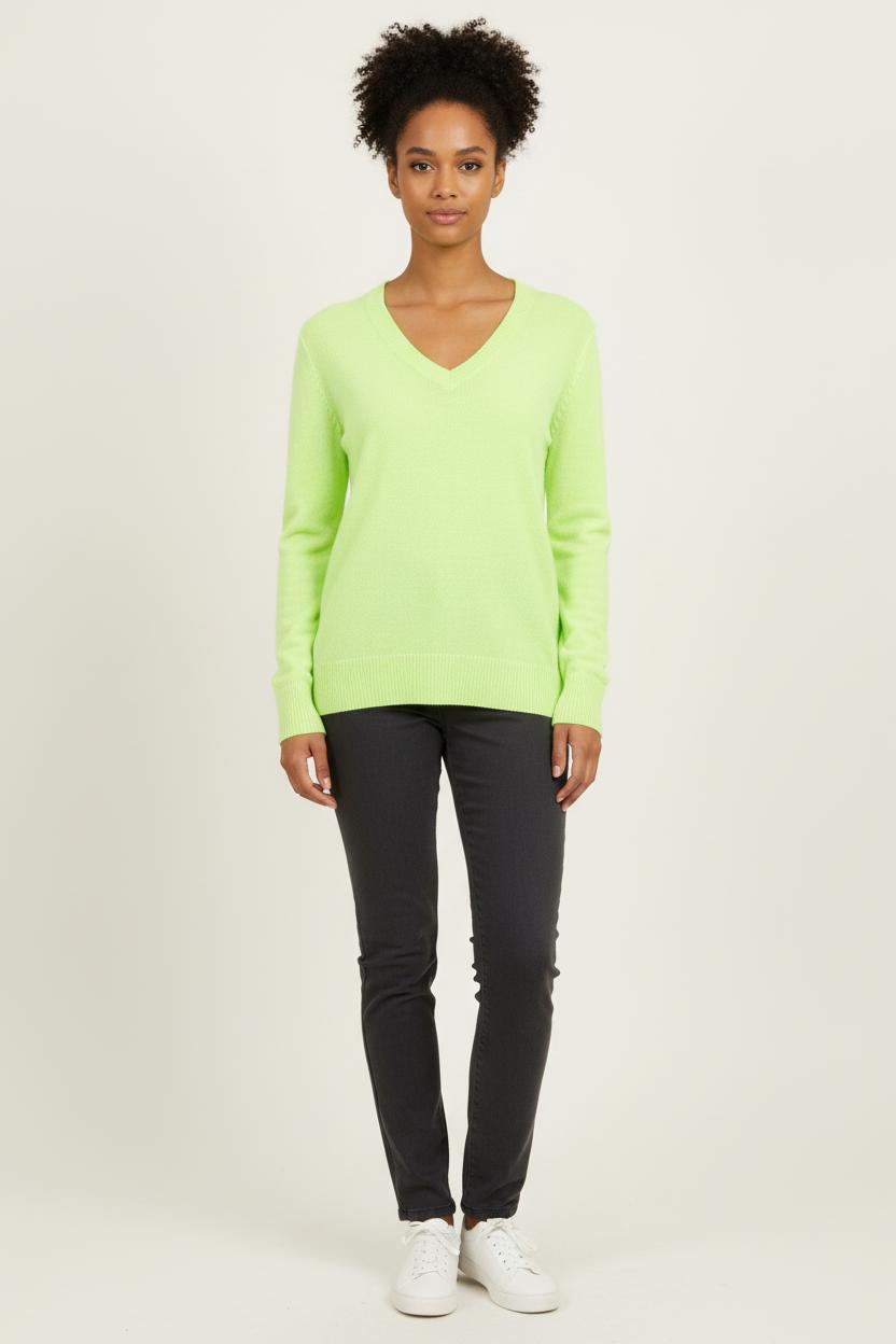 Pull Col V Vert - Taille S/36 de la marque Absolut Cashmere | PARAD75610 - Vendu par Paradigme - Image 1