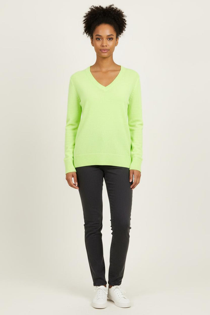 Pull Col V Vert - Taille S/36 de la marque Absolut Cashmere | PARAD75610 - Vendu par Paradigme - Image 1